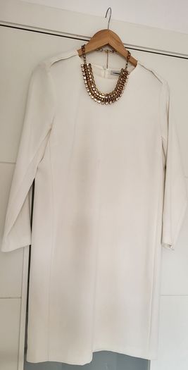 J. LINDEBERG ivory long sleeve dress Sz 40 ( Fit 10 UK) - Rrp 130 (New)