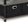 Coffee Table, 3-Tier Modern Coffee Table with Shelves and Storage Bins, Easy Assembly Side Table with Open Shelf, for Living Room, Bedroom, Home Office, French Oak Image 4