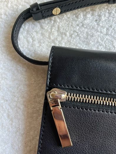 Victoria Beckham black leather clutch/ crossbody bag