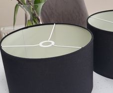 Black Table Lamp Shades x 2