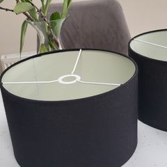 Black Table Lamp Shades x 2
