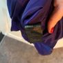 Cadbury Purple Coast Dress with full length gold zip - Size 10 Image 6