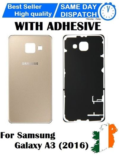 For Samsung Galaxy A3 2016 Back/Battery Cover Glass Replacement New Gold - FHT21SMBK