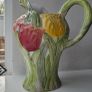 Vintage Fitz & Floyd Omnibus ceramic tulip pitcher 64oz Image 6
