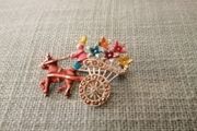 Marcasite and enamelled brooch 1950s