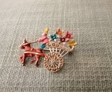 Marcasite and enamelled brooch 1950s