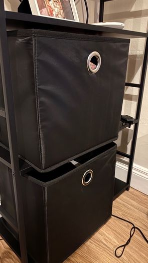 Boxes for shelves