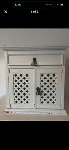 White wooden locker