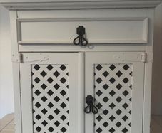 White wooden locker