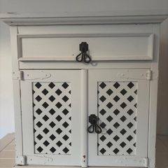 White wooden locker