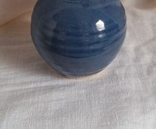 Mucross Pottery Blue  Bud Vase