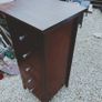5 drawer tall dark brown dresser Image 2