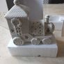 Anyu Fine Porcelain   Train With Led Light. B.N.W.T Image 5