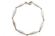 925 Vintage Sterling Silver Kit Heath Designer Solid Elongated Link Bracelet