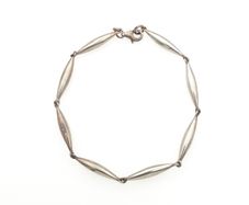 925 Vintage Sterling Silver Kit Heath Designer Solid Elongated Link Bracelet