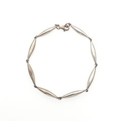 925 Vintage Sterling Silver Kit Heath Designer Solid Elongated Link Bracelet