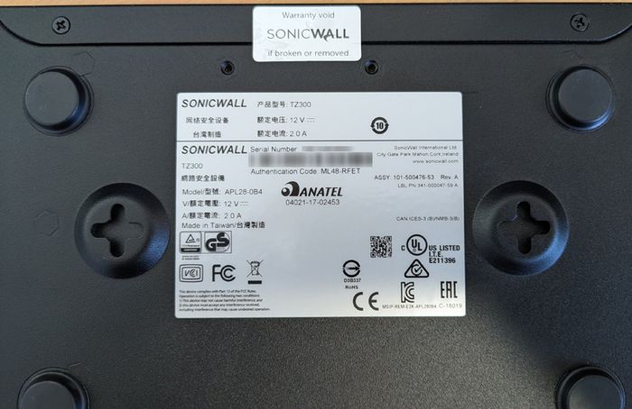 SonicWall TZ300 firewall