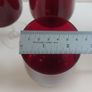 Fabulous Set of Four Hand Blown Ruby Red/Clear Stemmed Large Universal Shaped Wine Glasses in Excellent Condition Image 9