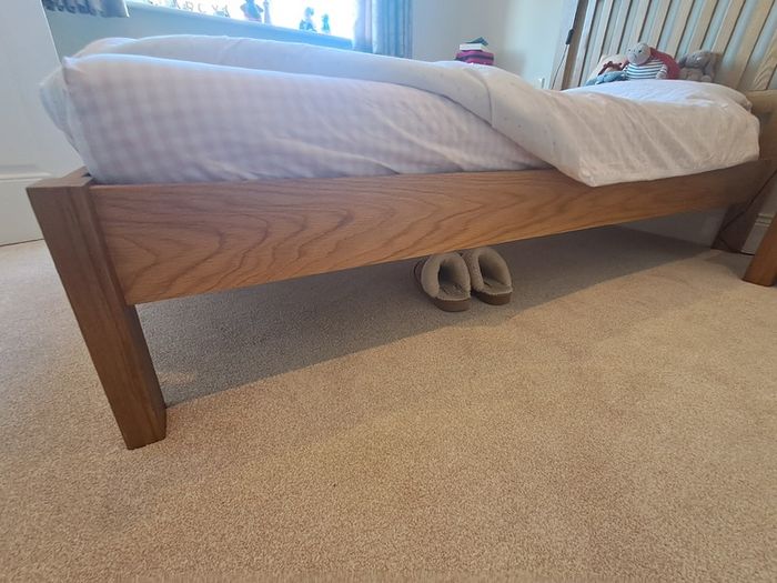 Single oak bed frame