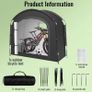 Bike Shed, Bike Storage Outdoor Waterproof Storage Tent, Portable Garden Garage Shelter for 2 Bicycles, Motorcycle, Tools, Toys & Lawn Mower Image 7