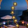 Solar Powered Wind Chime, Sun Moon Star Design, Warm Color Waterproof LED Hanging Solar Light Image 2