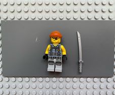 lego ninjago njo0380 Shark Army Thug minifigure - Tank Top, Large Knee Plates