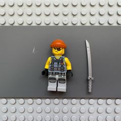 lego ninjago njo0380 Shark Army Thug minifigure - Tank Top, Large Knee Plates