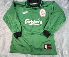 Original, Authentic Liverpool 1996/1997 Goalkeeper Shirt - Size 34\36