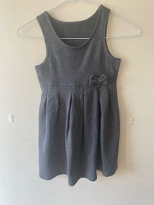 M&S soft grey pinafore (age 5-6)