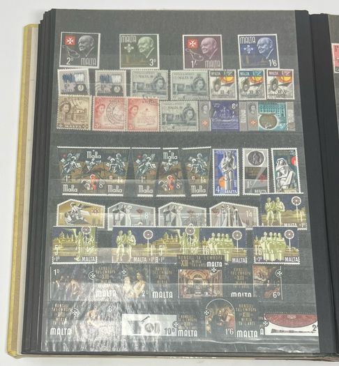 Collection: Switzerland (Helvetia) mainly, Malta, Gibraltar & Andorra Stamps mainy usd but a few mint on 38 pages