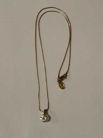 Vintage M&S Gold Tone Necklace with Pendant