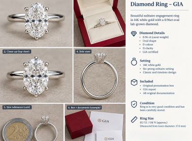 Diamond Ring White Gold Full Documentation