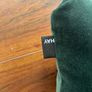 Green velvet cushion Image 2