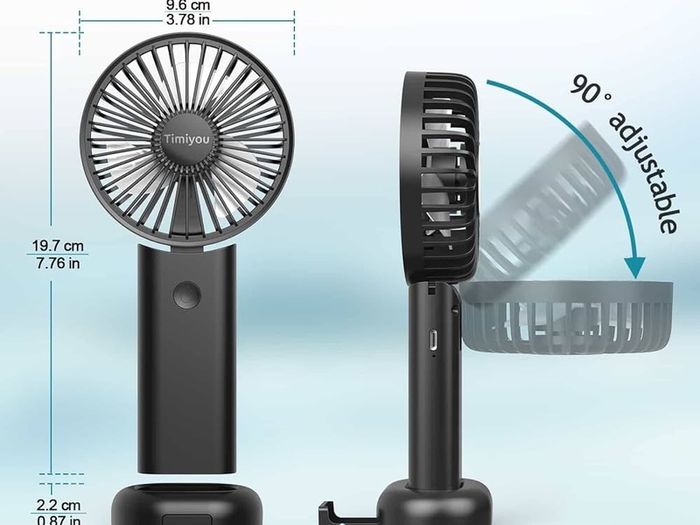 NEW SALE | Handheld Fan, Portable Hand Held Fan with 3 Speed, Mini Hand Fan 3000mAh Battery Operated, USB Rechargeable