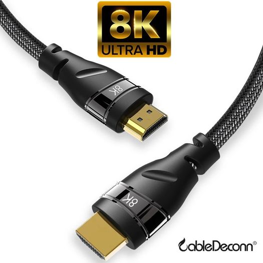 CableDeconn 5M Premium HDMI 2.1 UHD/3D 8K (7680x4320@60Hz) 48Gbps (Nylon Braided/Gold Plated) Cable (Brand New/Warranty)