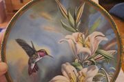 Pickard Collector Plate Hummingbird and Lilies