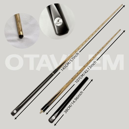 Handmade 3/4 Piece Snooker Cue - Heavy 20 Oz Ash Cue - Collect/free Delivery