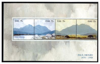 2008 Ireland Ireland Series Paul Henry Landscapes 1876-1958 Commemorative Stamps Booklet Pane Mint Never Hinged (MNH). Hibernian HP182c