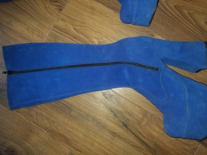 Blue Suede Boots Size 6