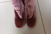 Primark  Pink Velvet Overlay Ankle Boots. S.6