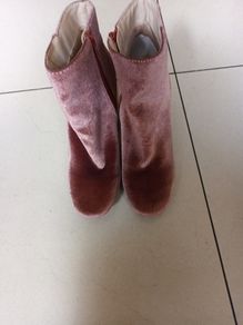Primark  Pink Velvet Overlay Ankle Boots. S.6