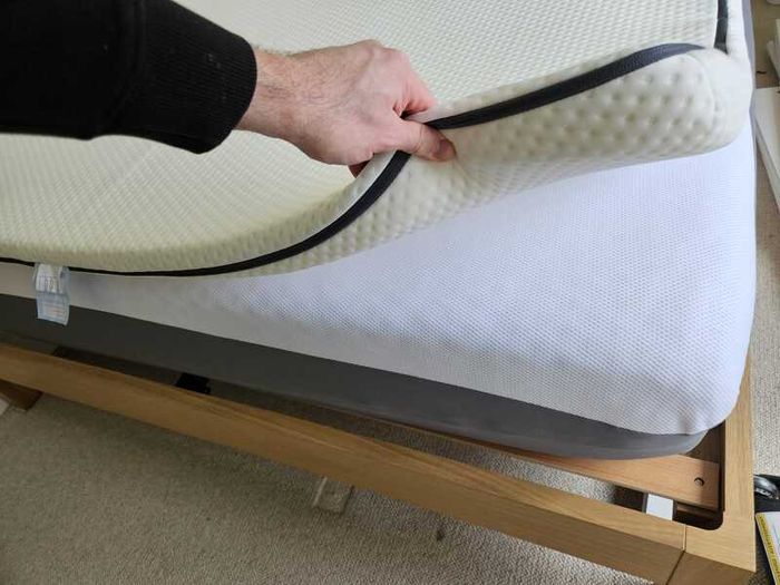 Like-new King Wooden Bed, Mattress and Topper (All Emma brand) 150x200