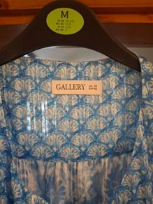 summer dress in blue and white. Wide fit . Easy crease free material.  Great for packing