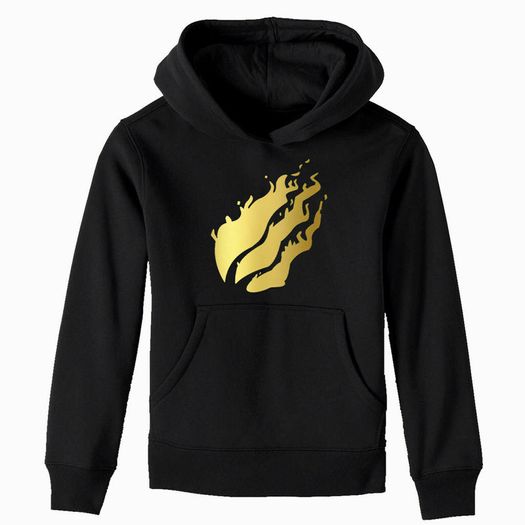 Boys Girls Gold Print Hoodie Youtuber Prestonplayz Hoodies Fire Gaming Top kids