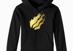 Boys Girls Gold Print Hoodie Youtuber Prestonplayz Hoodies Fire Gaming Top kids