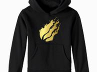 main image for ad Boys Girls Gold Print Hoodie Youtuber Prestonplayz Hoodies Fire Gaming Top kids