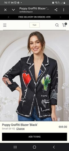 Graffiti Blazer from the Irish boutique Vanilla