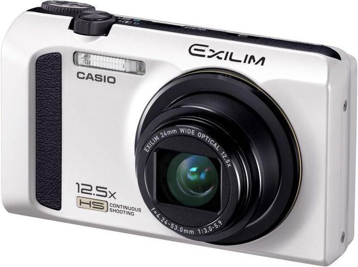 Casio Exilim EX-ZR100 Digital Camera - White (12.1MP, 12.5x Optical Zoom, 3 inch LCD)