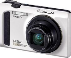 Casio Exilim EX-ZR100 Digital Camera - White (12.1MP, 12.5x Optical Zoom, 3 inch LCD)