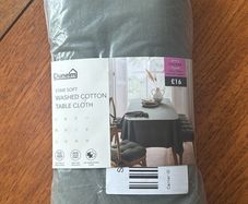 Khaki green cotton tablecloth